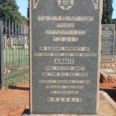 SACKS Annie -1939