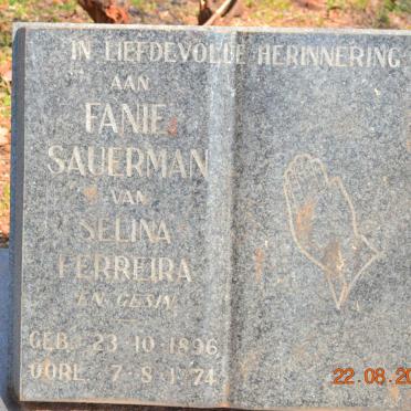 SAUERMAN Fanie 1896-1974