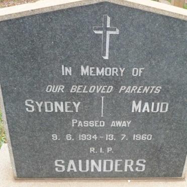 SAUNDERS Sydney -1934 &amp; Maud -1960