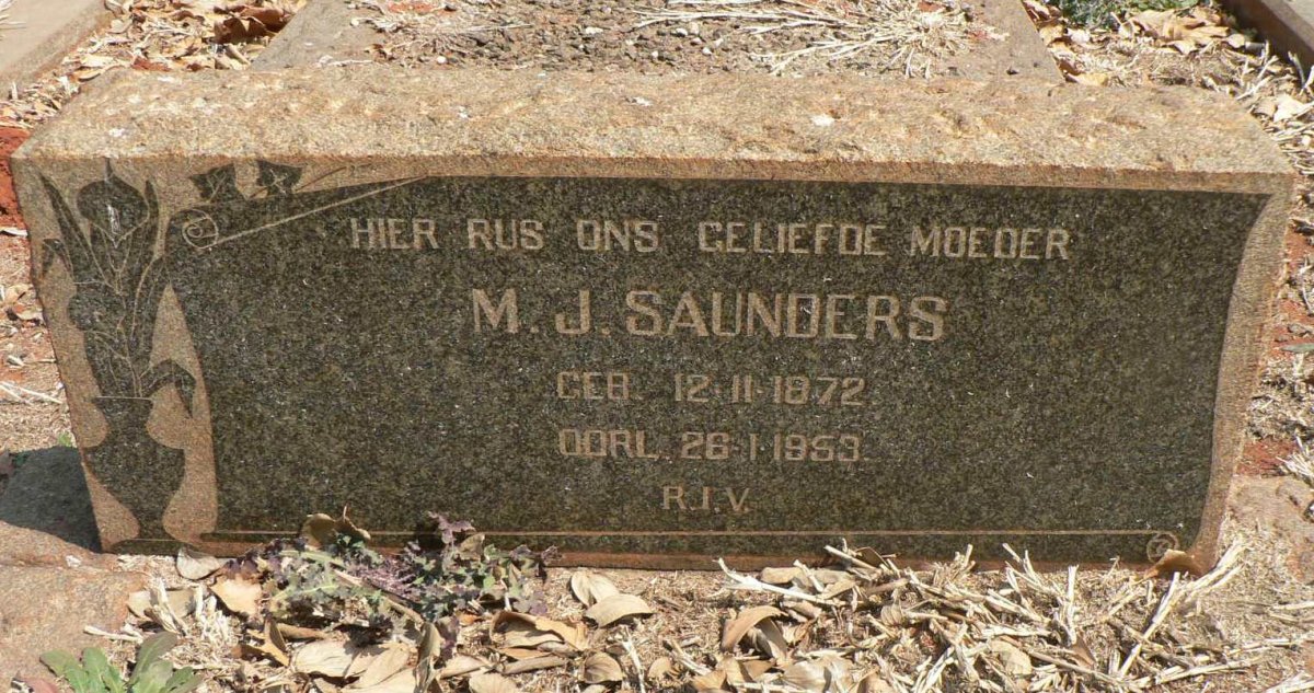 SAUNDERS M.J. 1872-195?