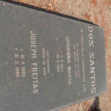 SANTOS Joseph Freitas, Dos 1920-1992 &amp; Johanna Maria 1927-1990