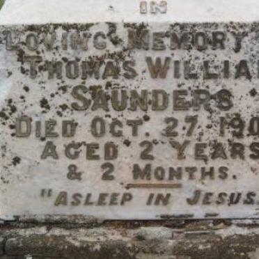 SAUNDERS Thomas Wiliam -1905