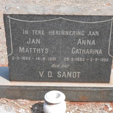 SANDT Jan Matthys, v.d. 1886-1961 &amp; Anna Catharina 1893-1980