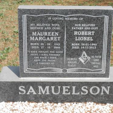 SAMUELSON Robert Lionel 1940-2013 &amp; Maureen Margaret 1943-2008