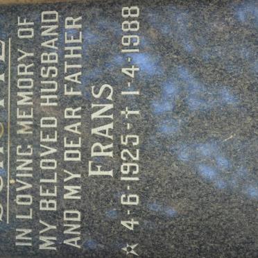 SCHUTTE Frans 1925-1988