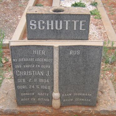 SCHUTTE Christian J. 1904-1968