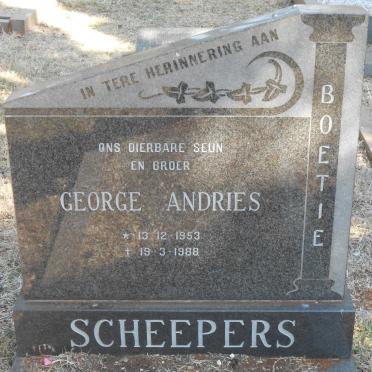 SCHEEPERS George Andries 1953-1988