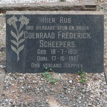 SCHEEPERS Coenraad Frederick 1931-1961
