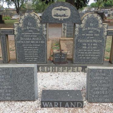 SCHEPPEL Frederick Willem 1899-1962 &amp; Susara Maria 1903-1955