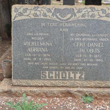 SCHOLTZ Gert Daniel Jacobus 1872-1955 &amp; Wilhelmina Adriana 1874-1959