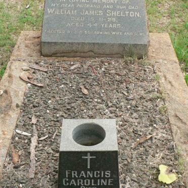 SHELTON William James -1929 &amp; Francis Caroline 1970