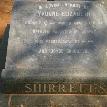 SHIRREFFS Yvonne Elizabeth 1944-1951