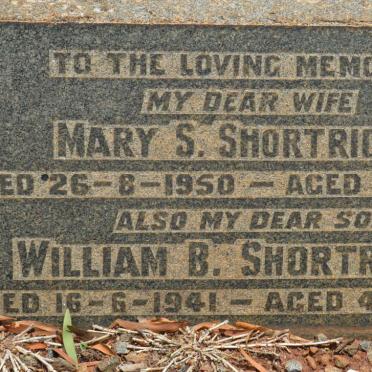 SHORTRIDGE Mary S. -1950 :: SHORTRIDGE William B. -1941