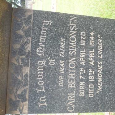 SIMONSEN Carl Berton 1870-1844