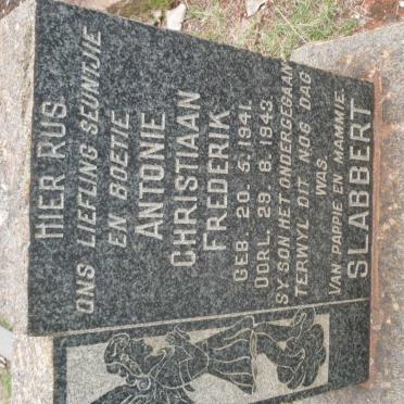 SLABBERT Antonie Christiaan Frederik 1941-1943