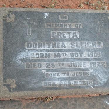 SLEIGHT Greta Dorithea 1909-1922