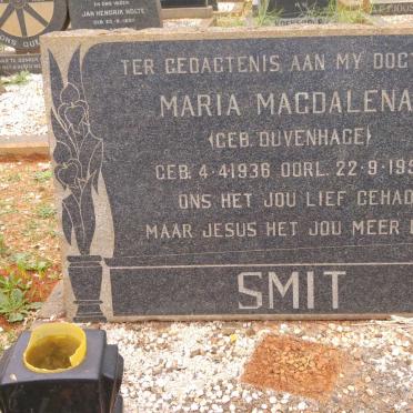 SMIT Maria Magdalena nee DUVENHAGE 1936-1957