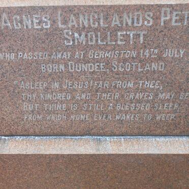 SMOLLETT Agnes Langlands Petrie -1935