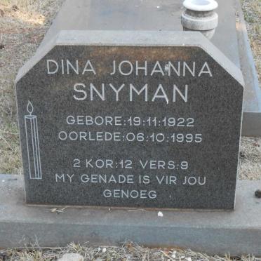SNYMAN Dina Johanna 1922-1995