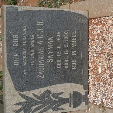 SNYMAN Zacharias A.C.J.H. 1945-1968