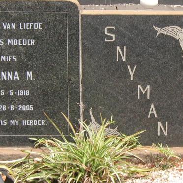 SNYMAN Jacobus J.J. 1908-1968 &amp; Susanna M. 1918-2005
