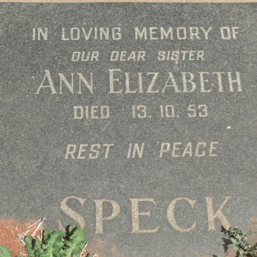 SPECK Ann Elizabeth -1953