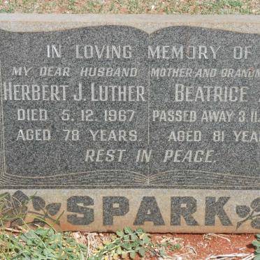 SPARK Herbert J. Luther -1967 &amp; Beatrice A. -1979