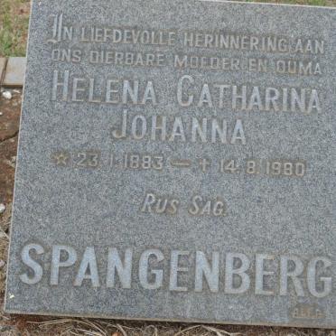 SPANGENBERG Helena Catharina Johanna 1883-1980