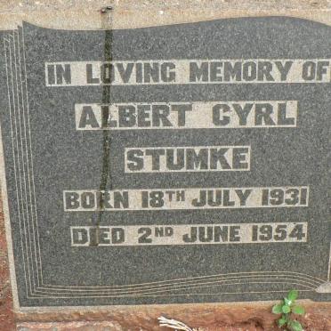 STUMKE Albert Cyrl 1931-1954