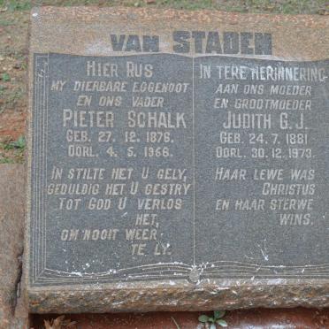 STADEN Pieter Schalk, van 1876-1956 &amp; Judith G.J. 1881-1973