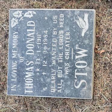 STOW Thomas Donald 1911-1984