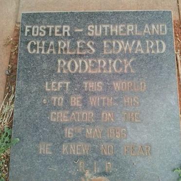 SUTHERLAND Charles Edward Roderick, Foster -1956
