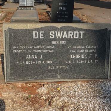 SWARDT Hendrick F.P., de 1903-1971 &amp; Anna J. 1903-1989