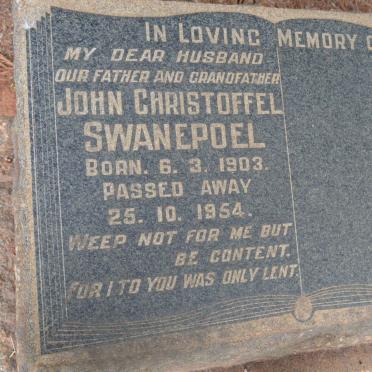 SWANEPOEL John Christoffel 1903-1954