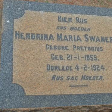 SWANEPOEL Hendrina Maria nee PRETORIUS 1855-1924