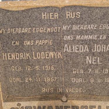 SWANEPOEL Hendrik Lodewyk 1915-1957 &amp; Alieda Johanna NEL 1914-1988