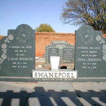 SWANEPOEL Lukus Andreas 1890-1974 &amp; Anna Johanna 1898-1973