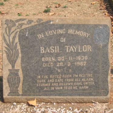 TAYLOR Basil 1930-1962