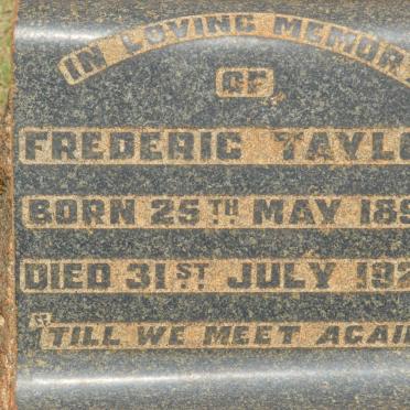 TAYLOR Frederic 1894-1921