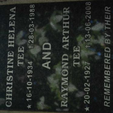 TEE Raymond Arthur 1927-2008 &amp; Christine Helena 1934-1988