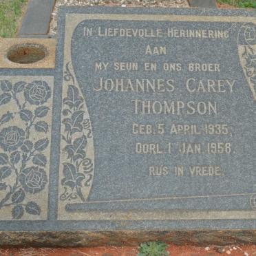 THOMPSON Johannes Carey 1935-1958