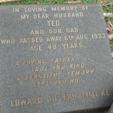 TIMCKE Edward Joseph -1932