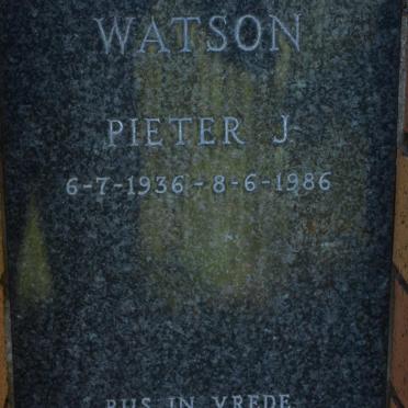 WATSON Pieter J. 1936-1986