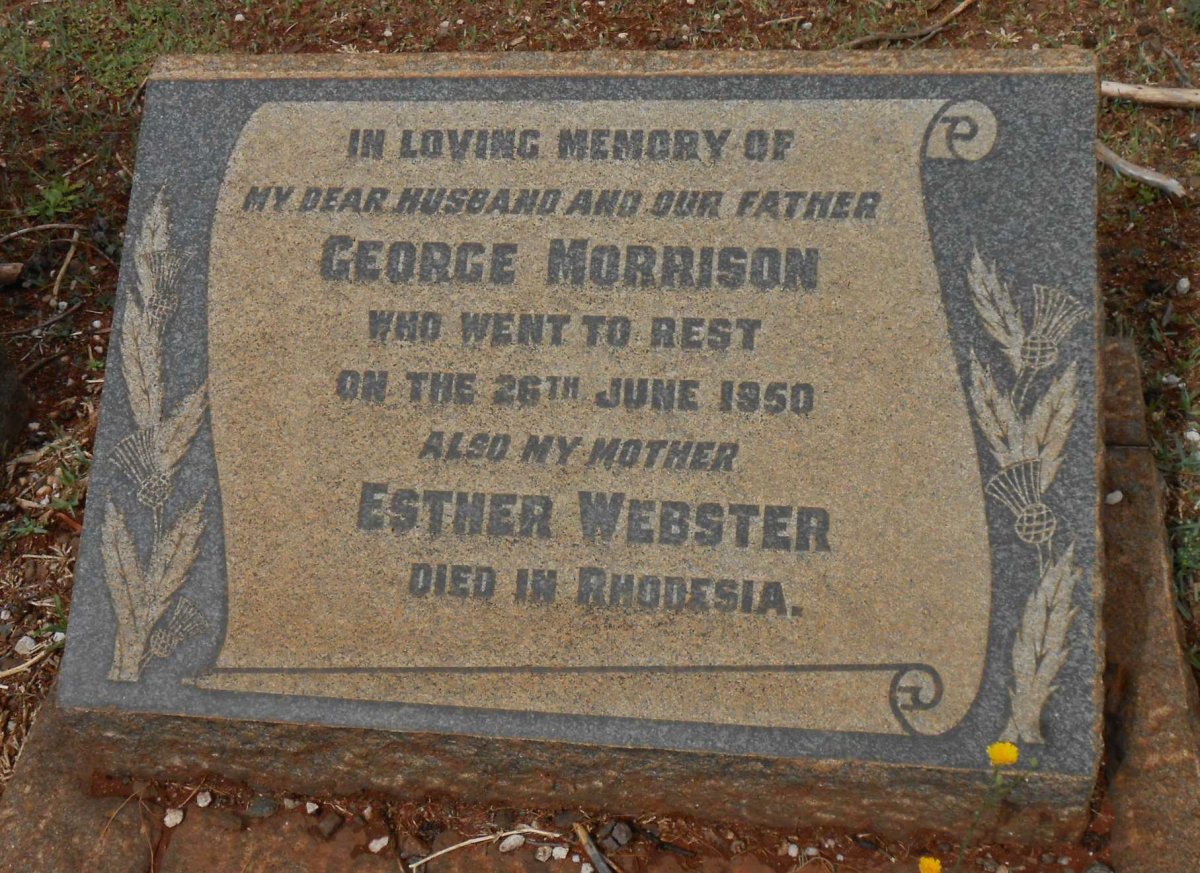 WEBSTER Esther :: MORRISON George -1950 