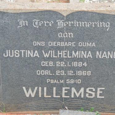 WILLEMSE Justina Wilhelmina Nancy 1884-1968