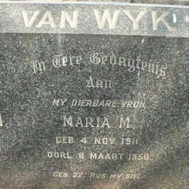 WYK Maria M., van 1911-1950