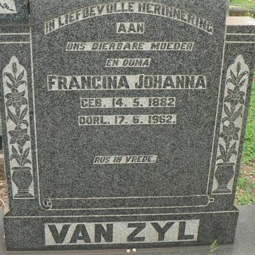 ZYL Francina Johanna, van 1882-1962