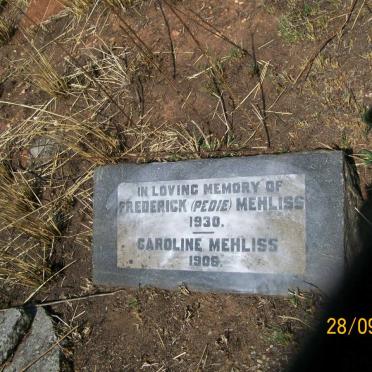MEHLISS Frederick -1930 &amp; Caroline -1906