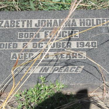HOLDER Elizabeth Johanna nee FOUCHE -1940