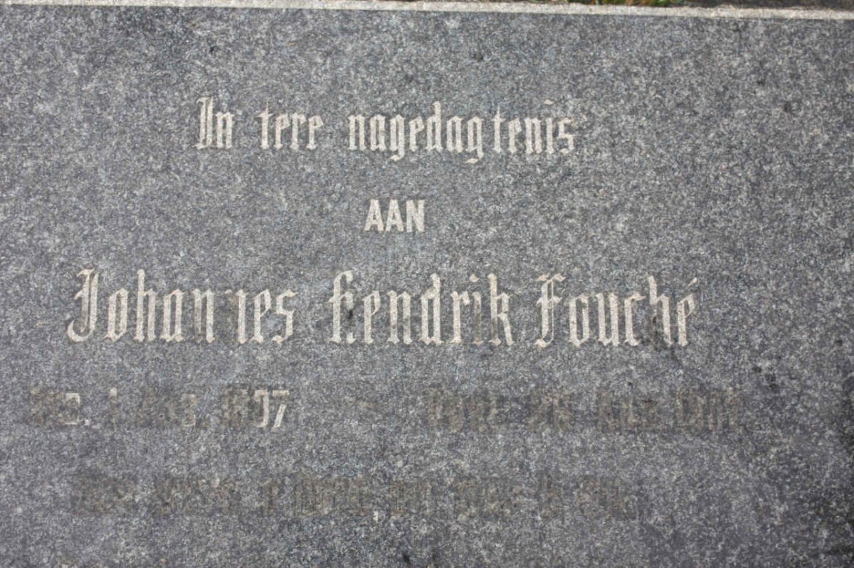 FOUCHE Johannes Hendrik 1907-1962